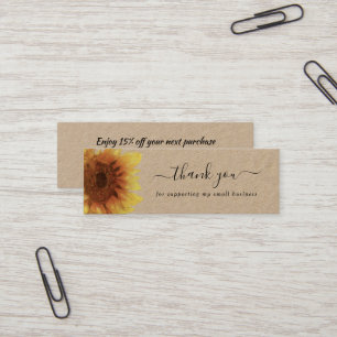Visite Mini Tournesol russe merci carte de réduction