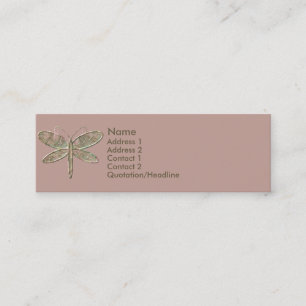 Visite Mini Vert olive de KRW et carte rose de profil