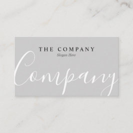 Visite Minimaliste professionnel Typo Gris Carte de visit