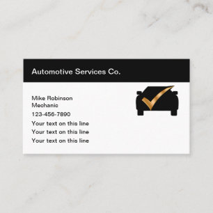 Visite Modèle de carte d'affaires Classy Automotive Servi