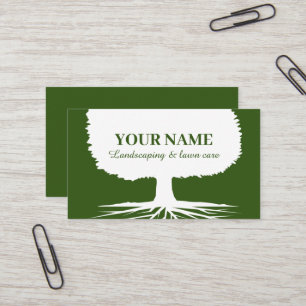 Visite Modèle de carte d'affaires Landscaping & lawn care