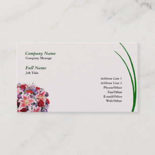 Visite Modèle de carte d'affaires Pretty Pink Lilies