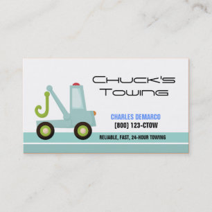 Visite Modèle de carte d'affaires Tow Truck Automotive