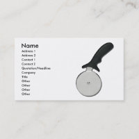 Modèle de carte de profil de coupeur de pizza