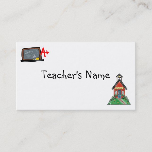 Visite Modèle de carte de profil de professeurs (Devant)