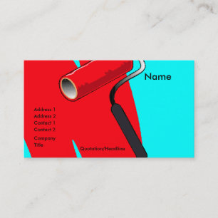 Visite Modèle de carte de profil - rouleau de peinture