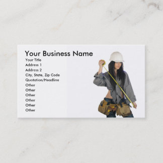 Visite Modèle de carte d'entreprise de construction