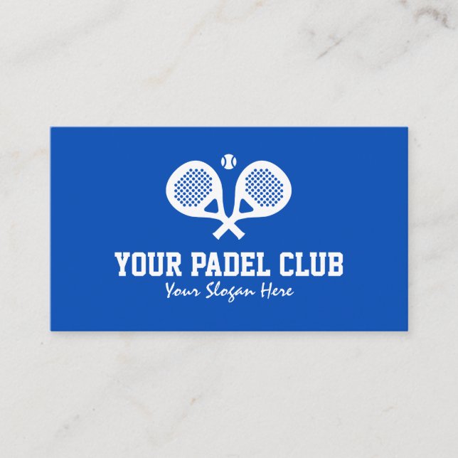 Visite Modèle de carte professionnelle de tennis de padel (Devant)