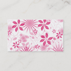 Visite Modèle de la carte de profil rose floral