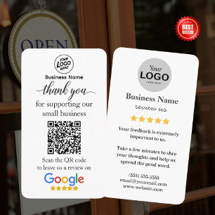 Visite Modèle de lien de la carte de révision Google W/ Q