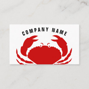 Visite Modèle rouge de logo de fruits de mer du carte de