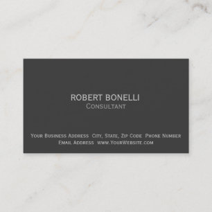 Visite Moderne Gris Simple Consultant simple Carte de vis