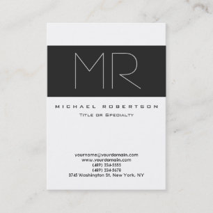 Visite Monogramme professionnel moderne grand Carte de vi