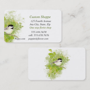 Visite Nature Plante Jardin Fleur d'oiseaux Carte de visi