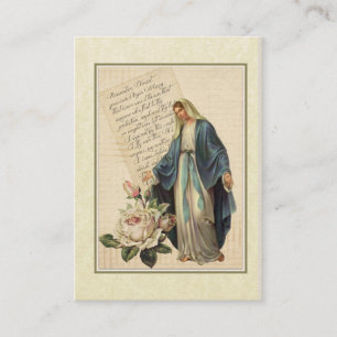 Visite Notre Madame de carte sainte de Memorare de grâce
