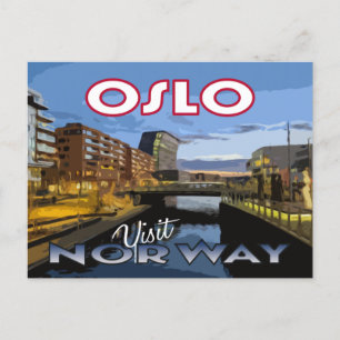 Visite... Oslo, Norvège - carte postale