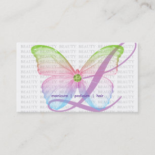 Visite Papillon de bleu de rose de vert de carte de