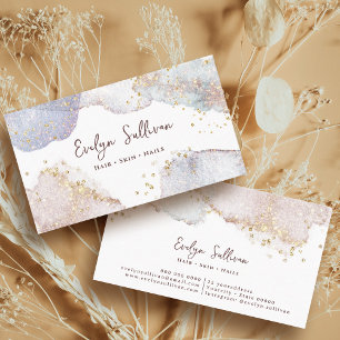 Visite Parties scintillant aquarelle formes Carte de visi