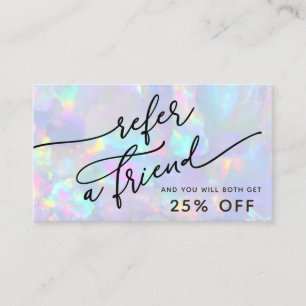 Visite pastel couleurs opal carte de référence