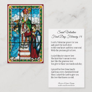 Visite Patron de Valentine de saint des amants - carte