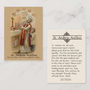 Visite Patron saint de la carte   St Andrew Avellino pour