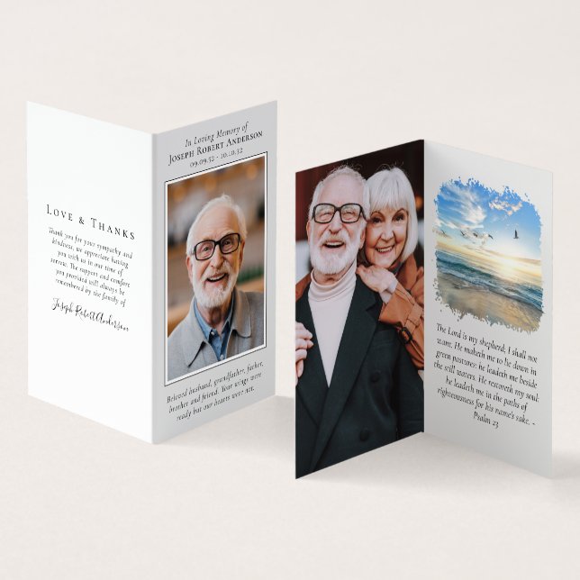 Visite Plié Dans Love Memory Carte de prière (Intérieur et extérieur)