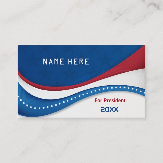 Visite Pour le président des États-Unis 2016 Carte de vis (Devant)