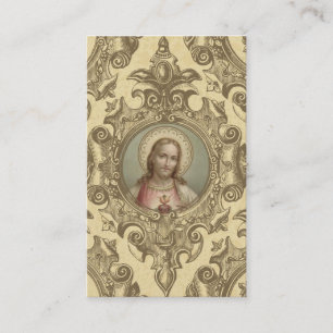 Visite Prière au coeur sacré de la carte sainte de Jés