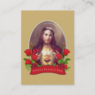 Visite Prière au coeur sacré de la carte sainte de Jés