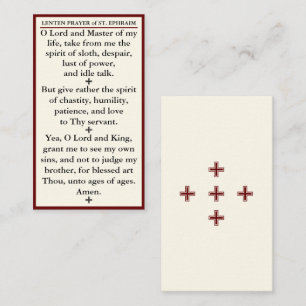 Visite Prière du Carême de Saint Ephraïm la mini carte sy