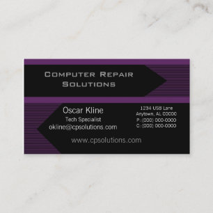Visite Pro Flèches Carte de visite, Plum Purple