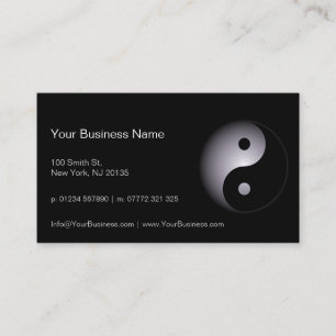 Visite Professionnel blanc noir de Yin Yang - carte de