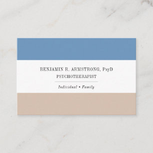 Visite Psychothérapeute bleu Tan Euro Taille Carte de vi