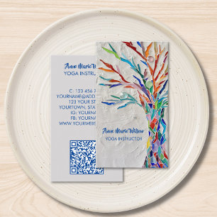 Visite QR Code Tree Of Life Yoga instructeur Carte de vis