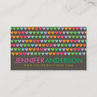 Visite Rainbow Love Hearve Amusants Colorful Carte de pro