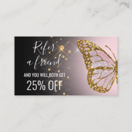 Visite renvoyer un ami papillon sur une carte de référenc