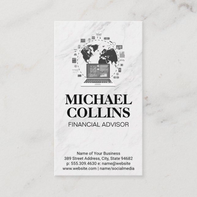 Visite Réseau informatique | Carte mondiale de Data Analy (Devant)