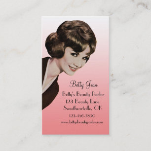 Visite Rétro carte rose gonflante vintage de styliste en