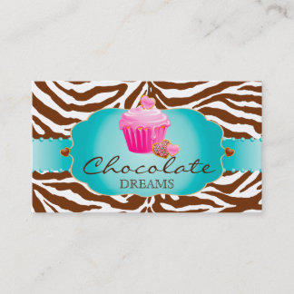 Visite Rose de petit gâteau de chocolat de carte de