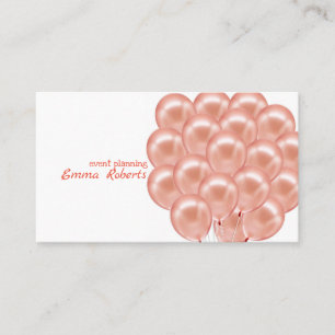 Visite Rose Événement Planification Balloirs Carte de vis