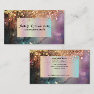 Visite Rose foncé Ulrica Parties scintillant Carte de vis