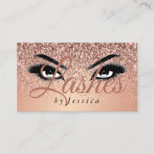 Visite Rose Parties scintillant or -Look Lashes Carte de 