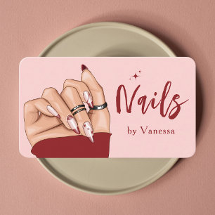 Visite Salon Artiste de Clou Rose Rouge Code Qr Carte de 