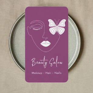 Visite Salon professionnel minimaliste de beauté Carte de