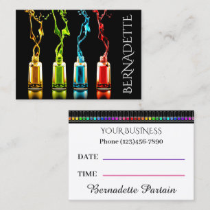 Visite Salon - Technicien de ongles - Carte de rendez-vou