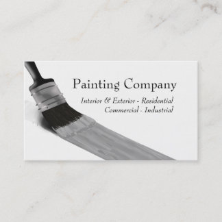 Visite Service de Peinture Société Brush Grey Carte de vi