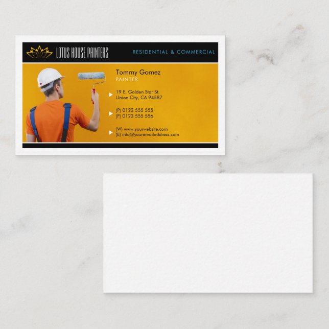 Visite Services de peinture | Peintre au travail Carte de (Devant / Derrière)