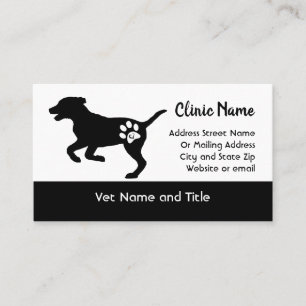 Visite Silhouette vétérinaire de chien de carte de visi