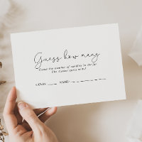 Simple Calligraphie Devine Combien De Carte De Jeu