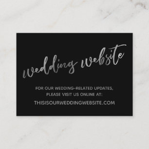 Visite Site Web de Mariage Argent Noir & Carte de Sauvega